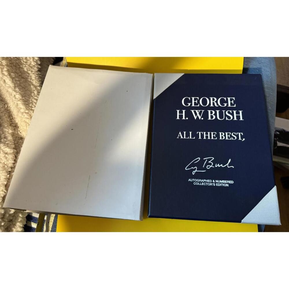 George H. W. Bush  ~  SIGNED ~ All The Best w/ COA # 508 of 1000  in Case